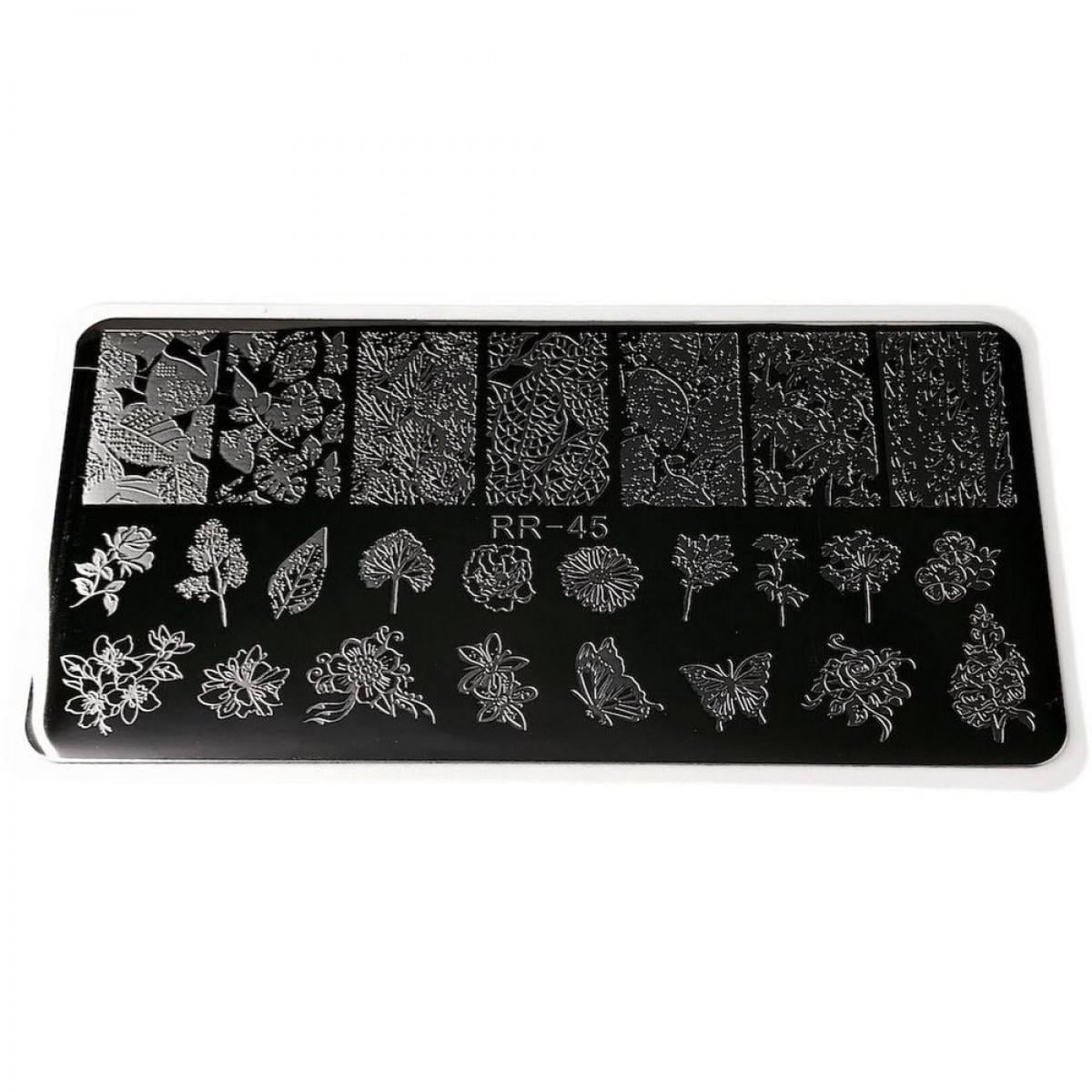 Пластина для стемпинга Richcolor Цветы RR-45
