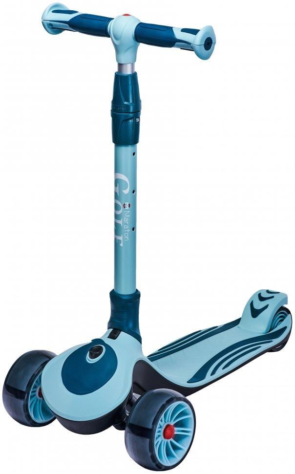 Самокат трехколесный Maraton Golf Max с быстрым складыванием Голубой