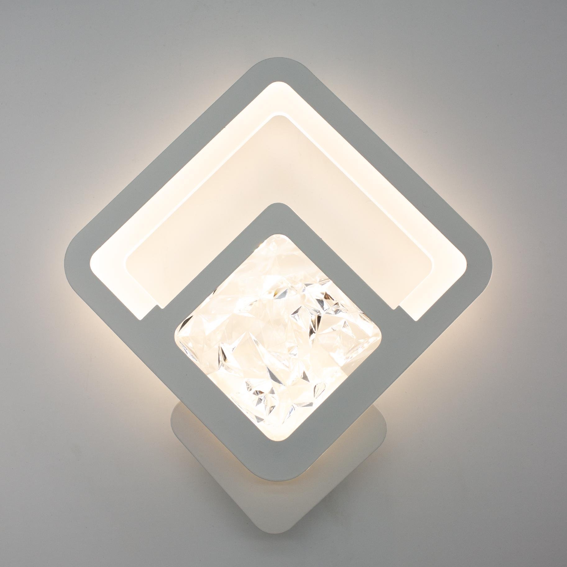 Бра управляемый светодиодный ESLLSE TETRA ICE 13 Вт 288х252х46 мм Белый (10583)