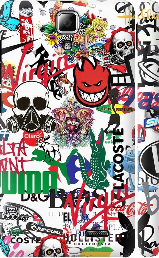 Чехол на Lenovo A536 Many different logos (4022m-149-42517)