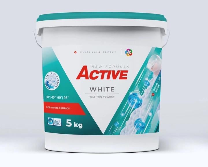 Порошок для стирки Active White 5 кг (hx-48047)