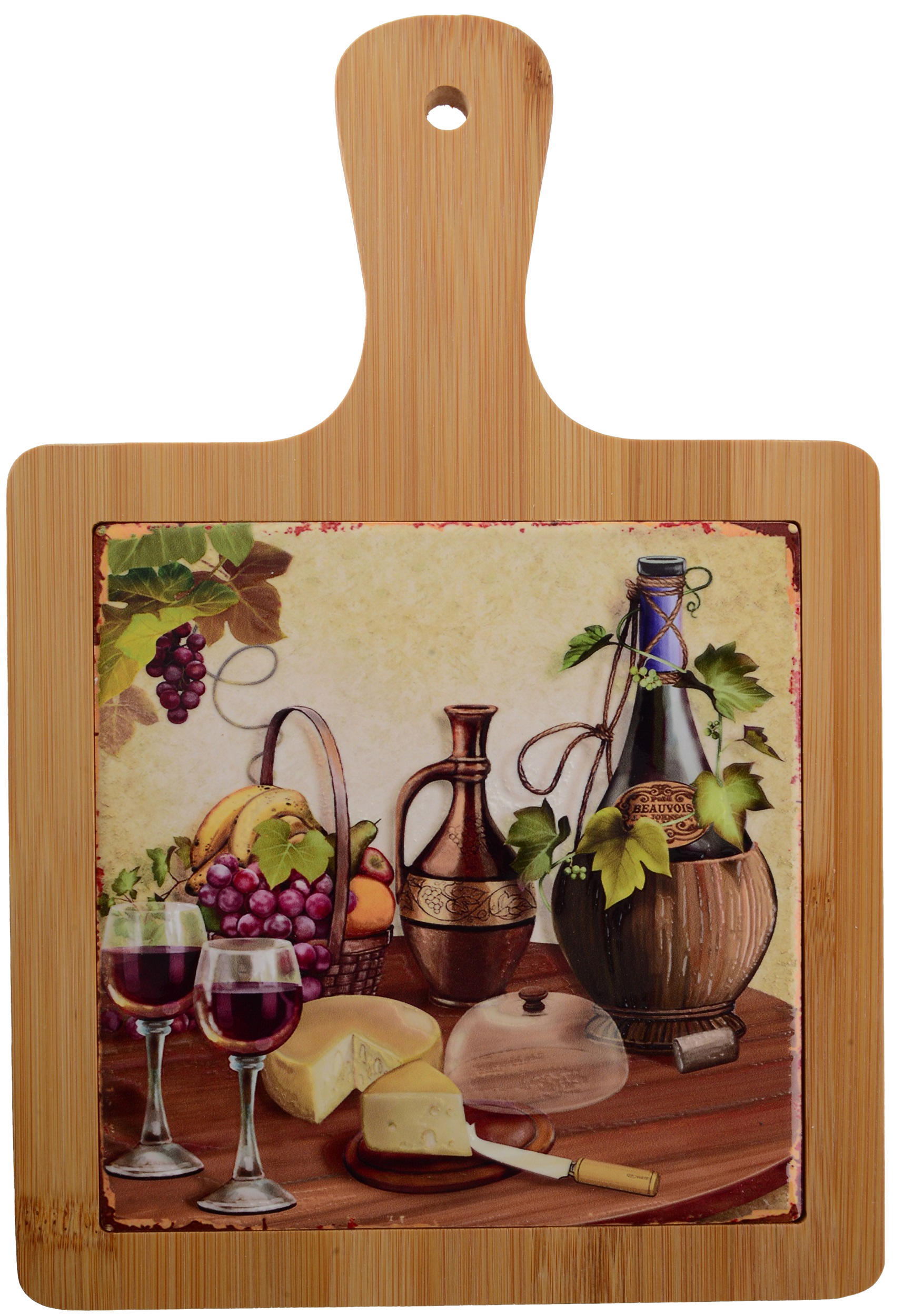 Підставка під гаряче Limited Edition Kitchen Wine&Cheese кераміка/бамбук 18x28 см (B160071)