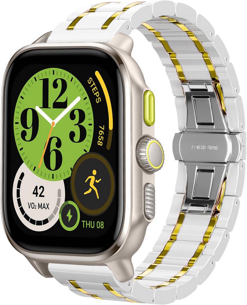 Ремешок керамический Ceramo для Amazfit Cheetah Square White Gold (38487-65)