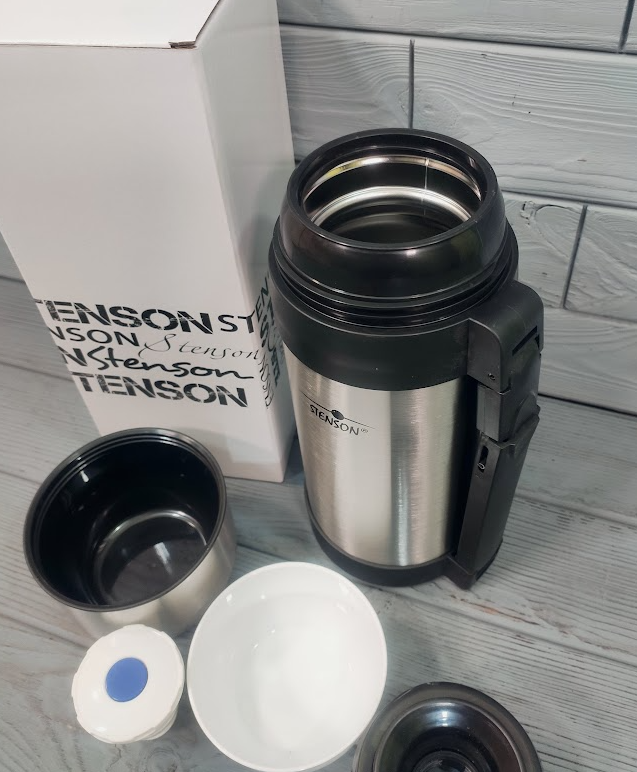 Термос для рідин та їжі Stenson MT-0273 з нержавіючої сталі 1200 мл Сріблястий - фото 3 Термос для рідин та їжі Stenson MT-0273 з нержавіючої сталі 1200 мл Сріблястий - фото 3