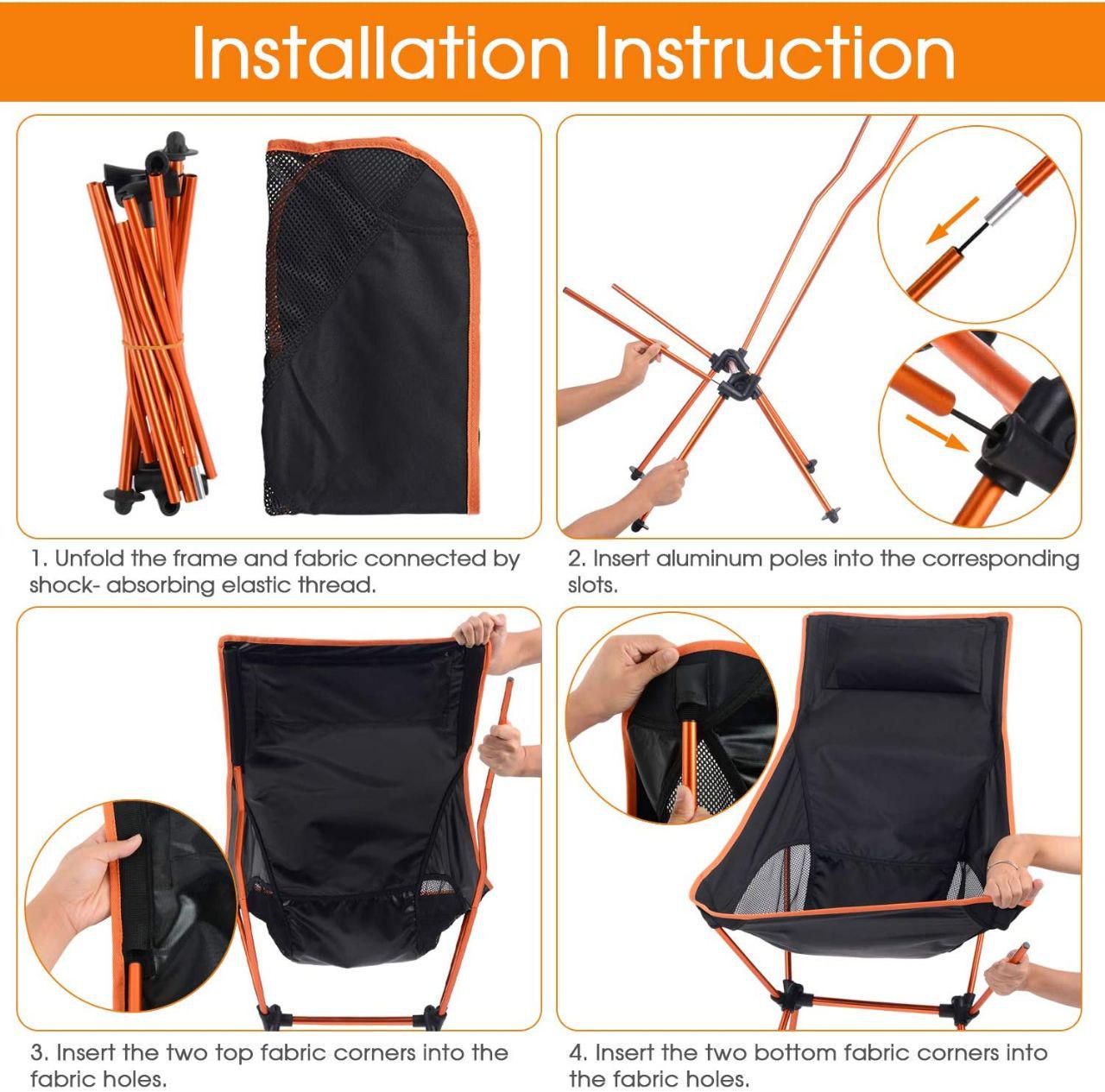 Стілець складаний туристичний до 120 кг (27055516) - фото 7