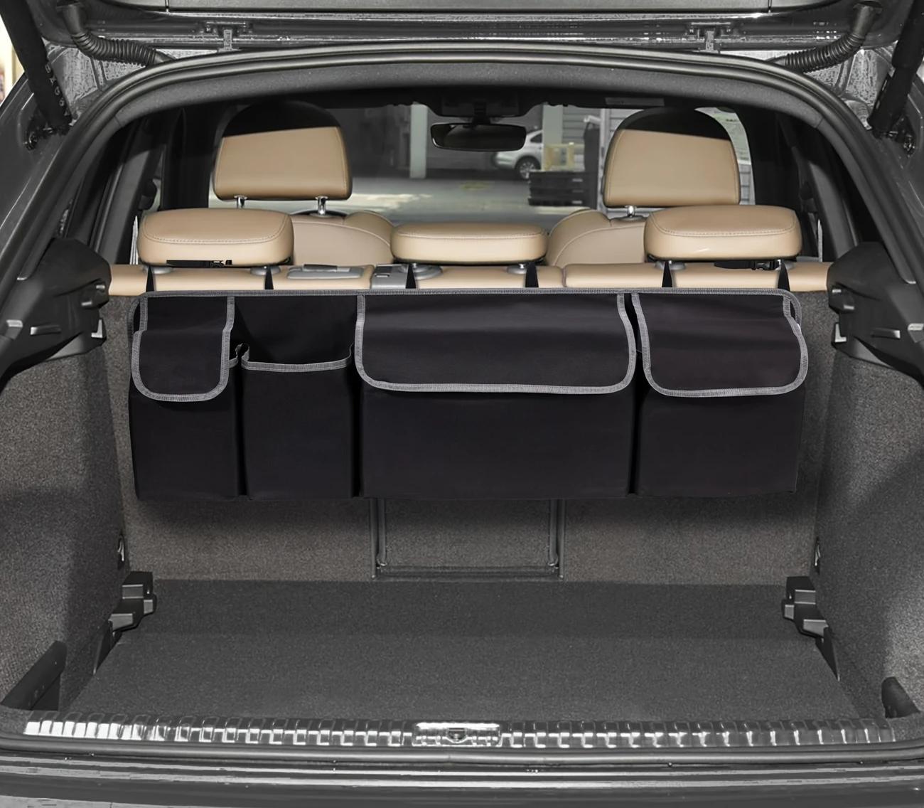 Органайзер автомобильный для багажника на заднее сидение на 4 отделения 93x27x9,5 см Черный (D-0125) - фото 5 Органайзер автомобильный для багажника на заднее сидение на 4 отделения 93x27x9,5 см Черный (D-0125) - фото 5