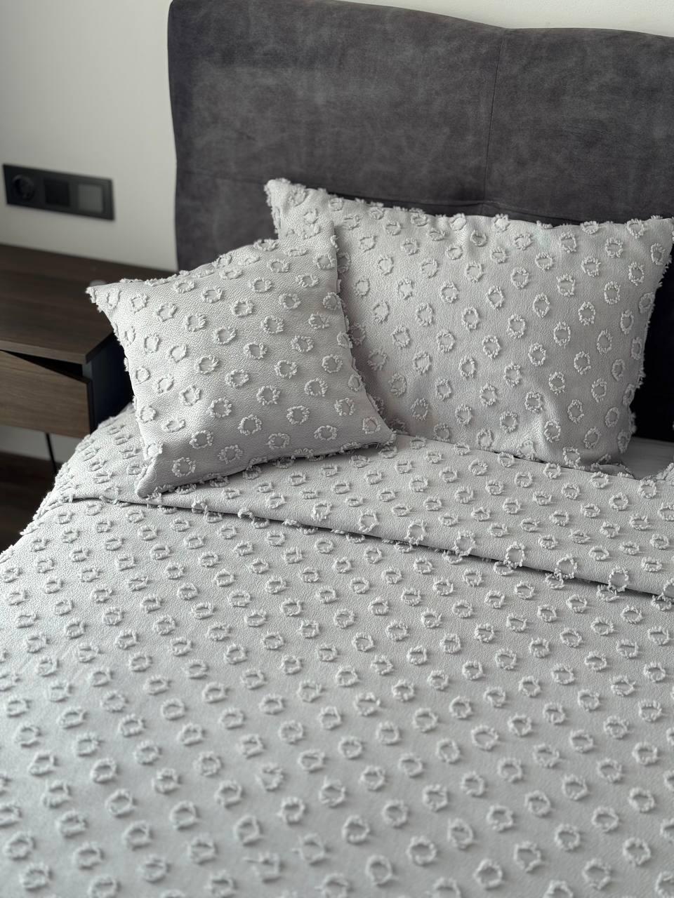 Покривало Інгрід 240x250 см Сірий (22899-8-240x250cm) - фото 6 Покривало Інгрід 240x250 см Сірий (22899-8-240x250cm) - фото 6