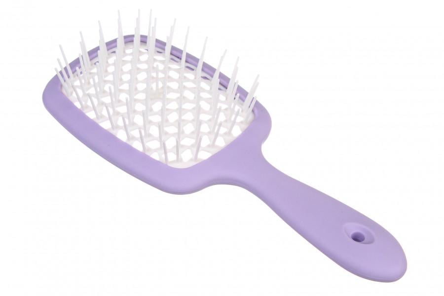 Гребінець для волосся Cecilia Super Hairbrush матова Фіолетовий з білим