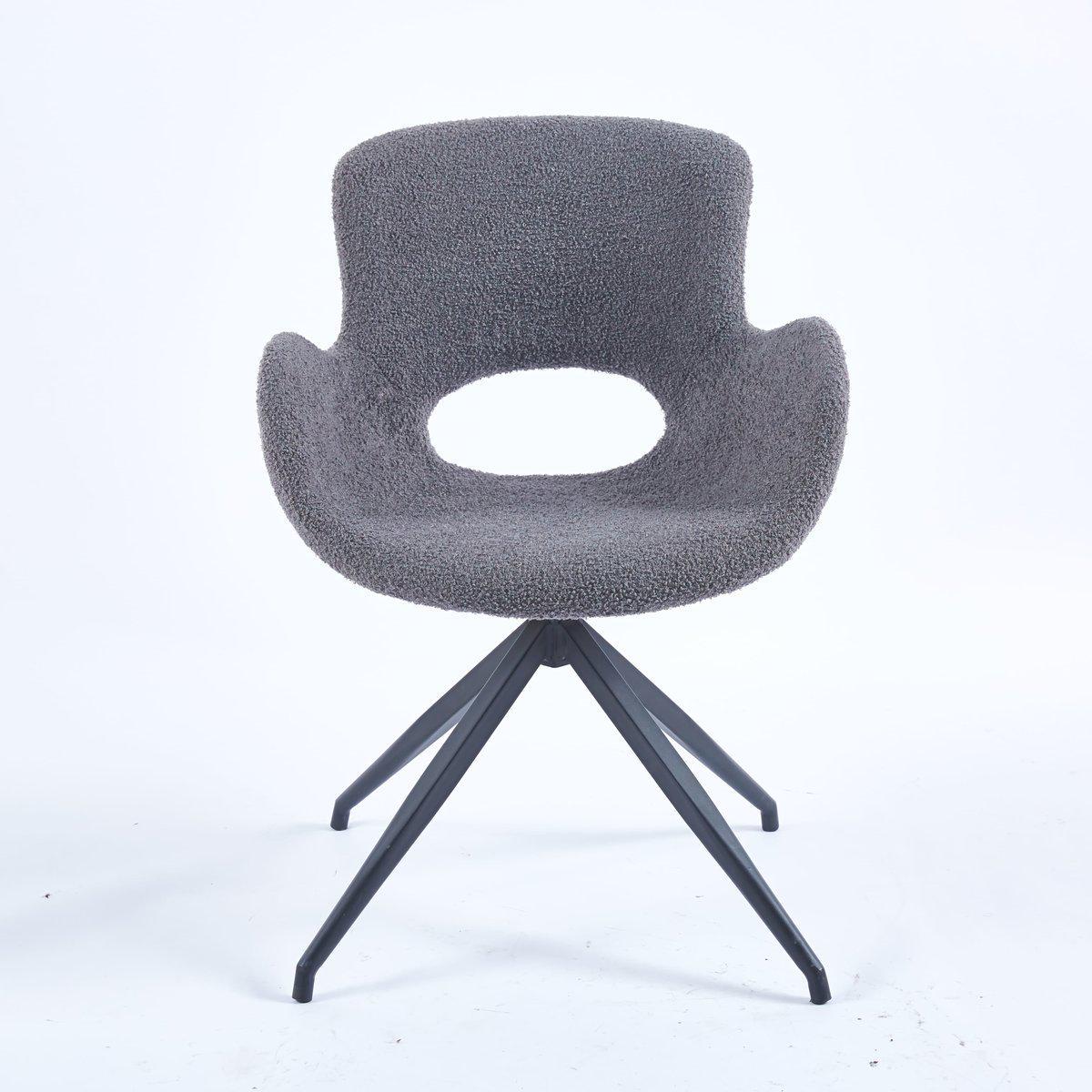 Стул Intarsio GERDA с оборотом 180° Черный/Серый (18290196) - фото 5 Стул Intarsio GERDA с оборотом 180° Черный/Серый (18290196) - фото 5