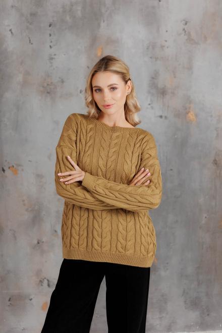 Джемпер вязаный ART KNIT Асоль S/M Карамельный (43089)