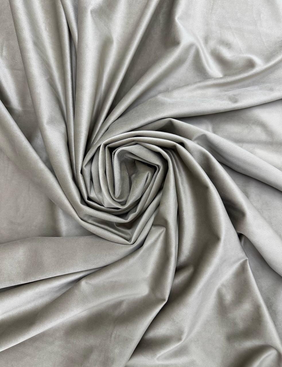 Штора велюрова на тасьмі 6 см 150х270 см Сіро-бежевий (SB01-12N9Т43)