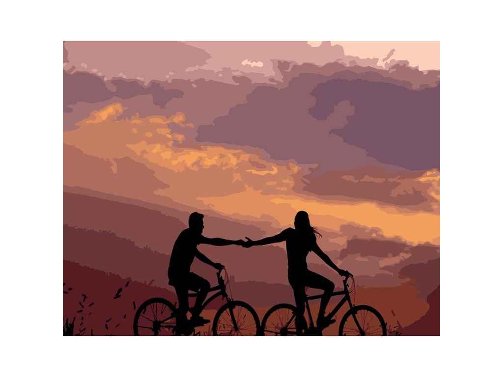 Картина по номерам Strateg Велосипедная прогулка 40х50 см (DY067)