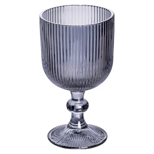 Набір келихів для вина рельєфний 6 шт. по 300 мл Сірий - фото 2 Набір келихів для вина рельєфний 6 шт. по 300 мл Сірий - фото 2