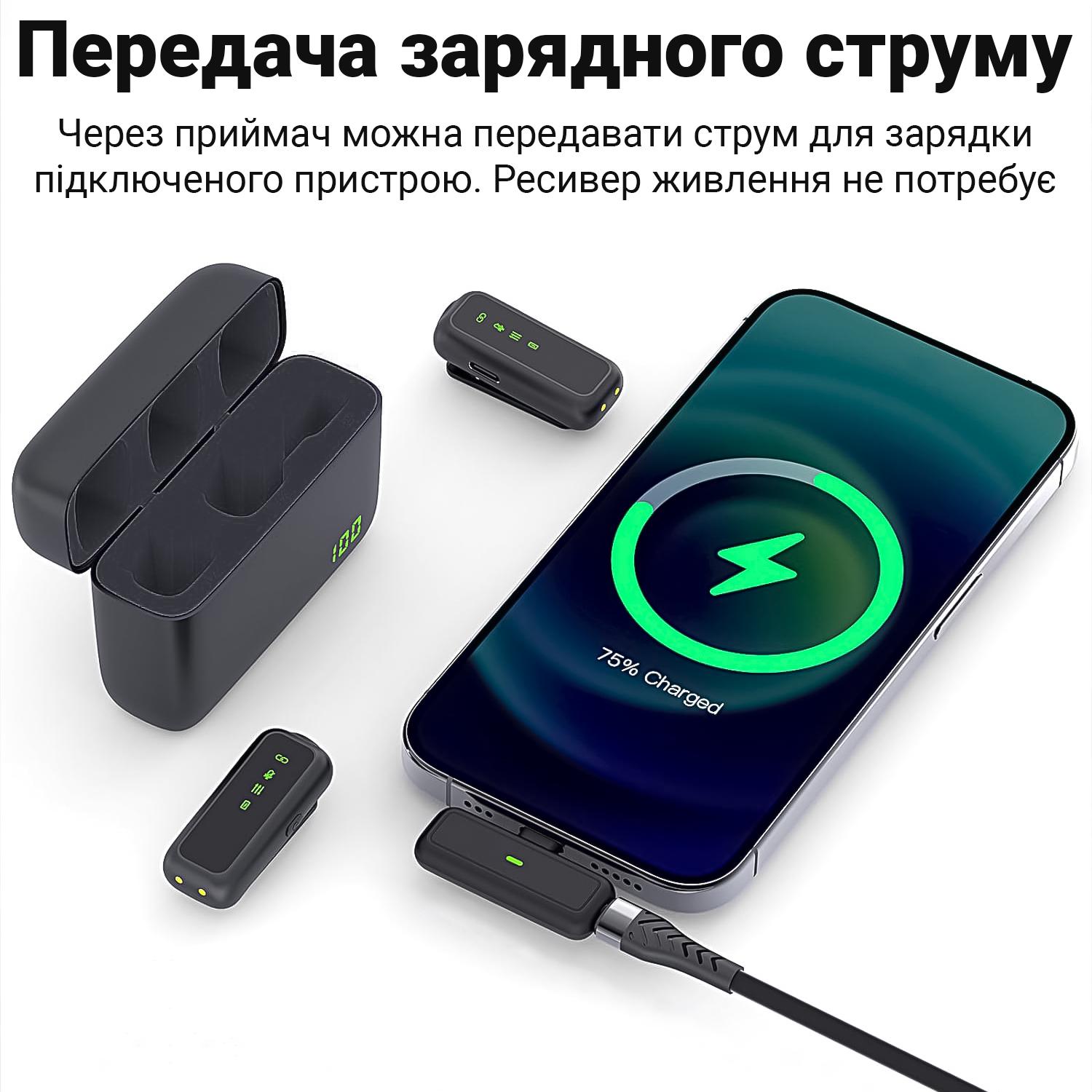 Микрофон двойной петличный с зарядным кейсом Savetek P34-2 Type-C для Android смартфонов/планшетов беспроводной до 20 м - фото 13