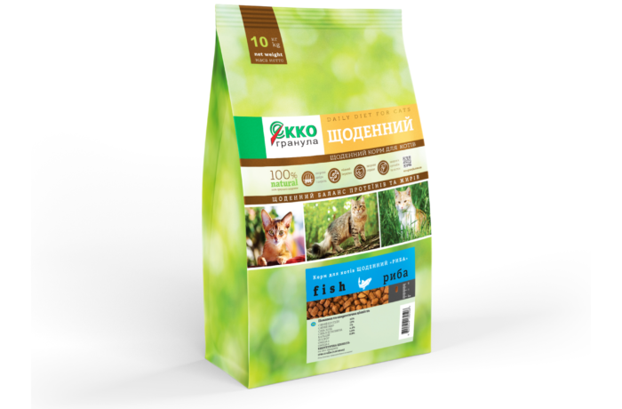 Корм повсякденний Екко-гранула для котів Риба 10 кг (254241)