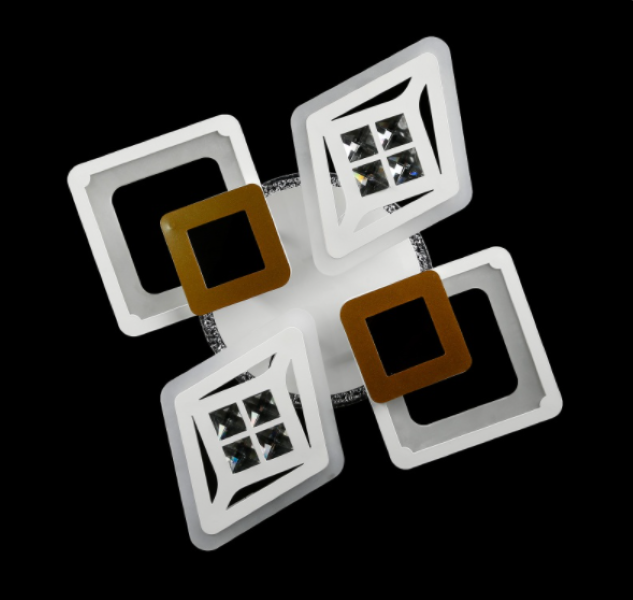 Светодиодная люстра LK29046/2/2/1 LED RED/CHAMPANE/WT Белый/Золото (AN000810)