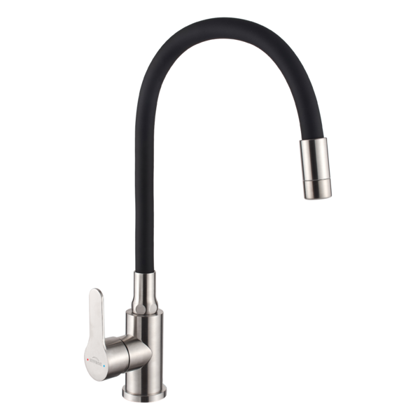 Смеситель для кухни Ksanti Inox BZ-37-i43 двухфункциональный Черный (33366432)