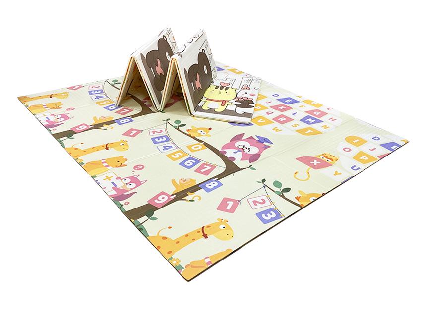 Развивающий коврик детский двусторонний Сова HF26/Луна HF27 складная с сумкой 200х180х1 см (2633727112) - фото 4