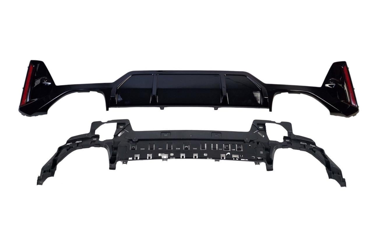 Диффузор заднего бампера GBT MP-Style для M-Sport 2023+ для BMW 3 серия G20/G21 2018- рр. abs-пластик Черный (182438)