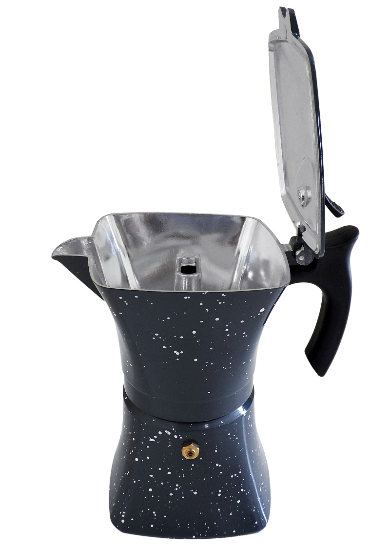 Кофеварка гейзерная Benson на 3 чашки из литого алюминия и бакелитовой ручкой 150 мл Черный (BN-1471) - фото 2 Кофеварка гейзерная Benson на 3 чашки из литого алюминия и бакелитовой ручкой 150 мл Черный (BN-1471) - фото 2