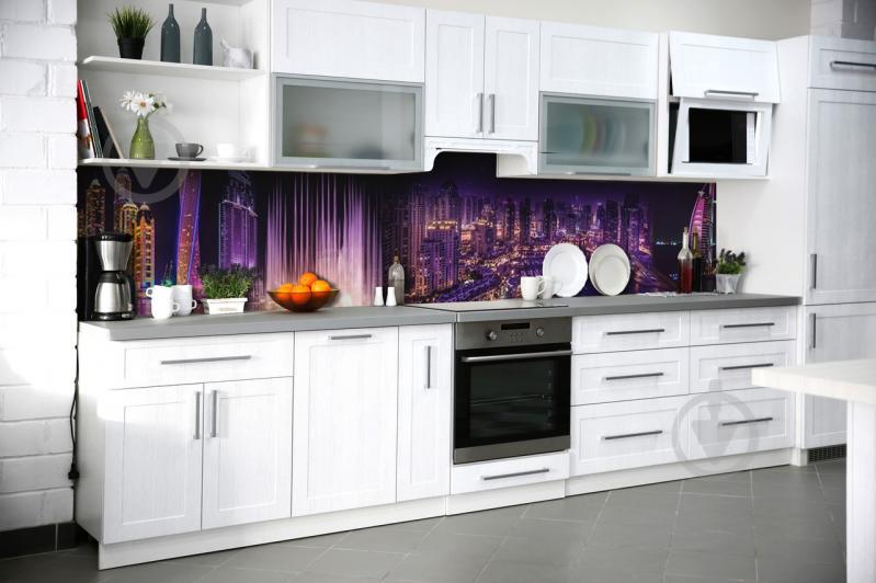 Скинали на кухню Zatarga «Музыкальный фонтан» 600х2500 мм виниловая 3Д наклейка кухонный фартук самоклеящаяся Z180588