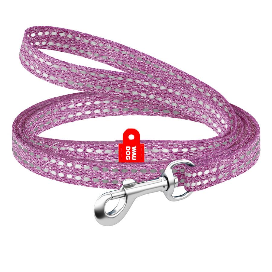Поводок для кошек и мелких пород собак из восстановленного хлопка Waudog Re-cotton светоотражающий XS 10 мм 200 см Фиолетовый - фото 1 Поводок для кошек и мелких пород собак из восстановленного хлопка Waudog Re-cotton светоотражающий XS 10 мм 200 см Фиолетовый - фото 1