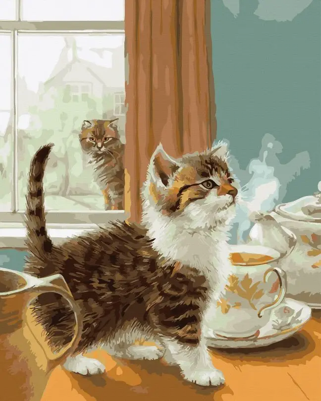 Картина по номерам Brushme Пушистый озорник 40x50 см (BRM44329) Картина по номерам Brushme Пушистый озорник 40x50 см (BRM44329)