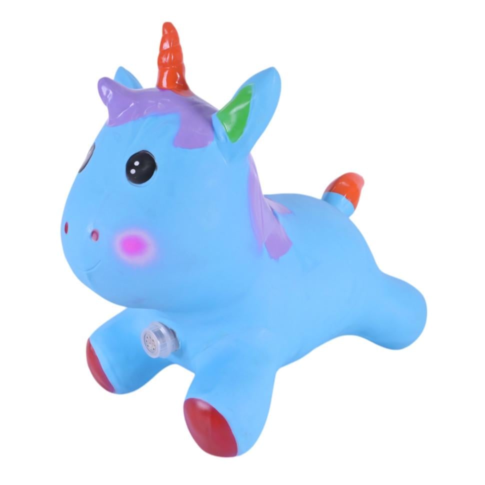 Игрушка-прыгун детская Bambi Единорог музыка/свет Синий (IG-173-N-717)