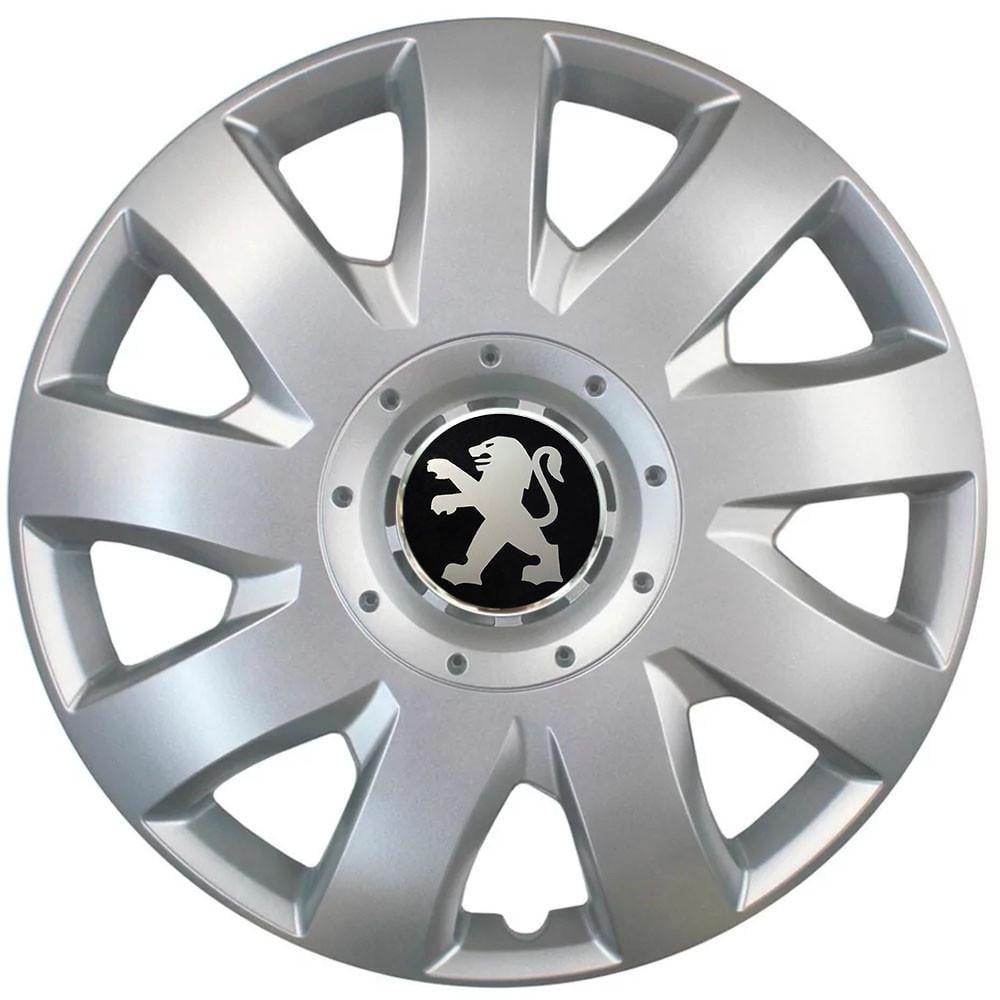 Колпаки SJS R16 с логотипом Peugeot 426 4 шт. Серебристый (2654555200)