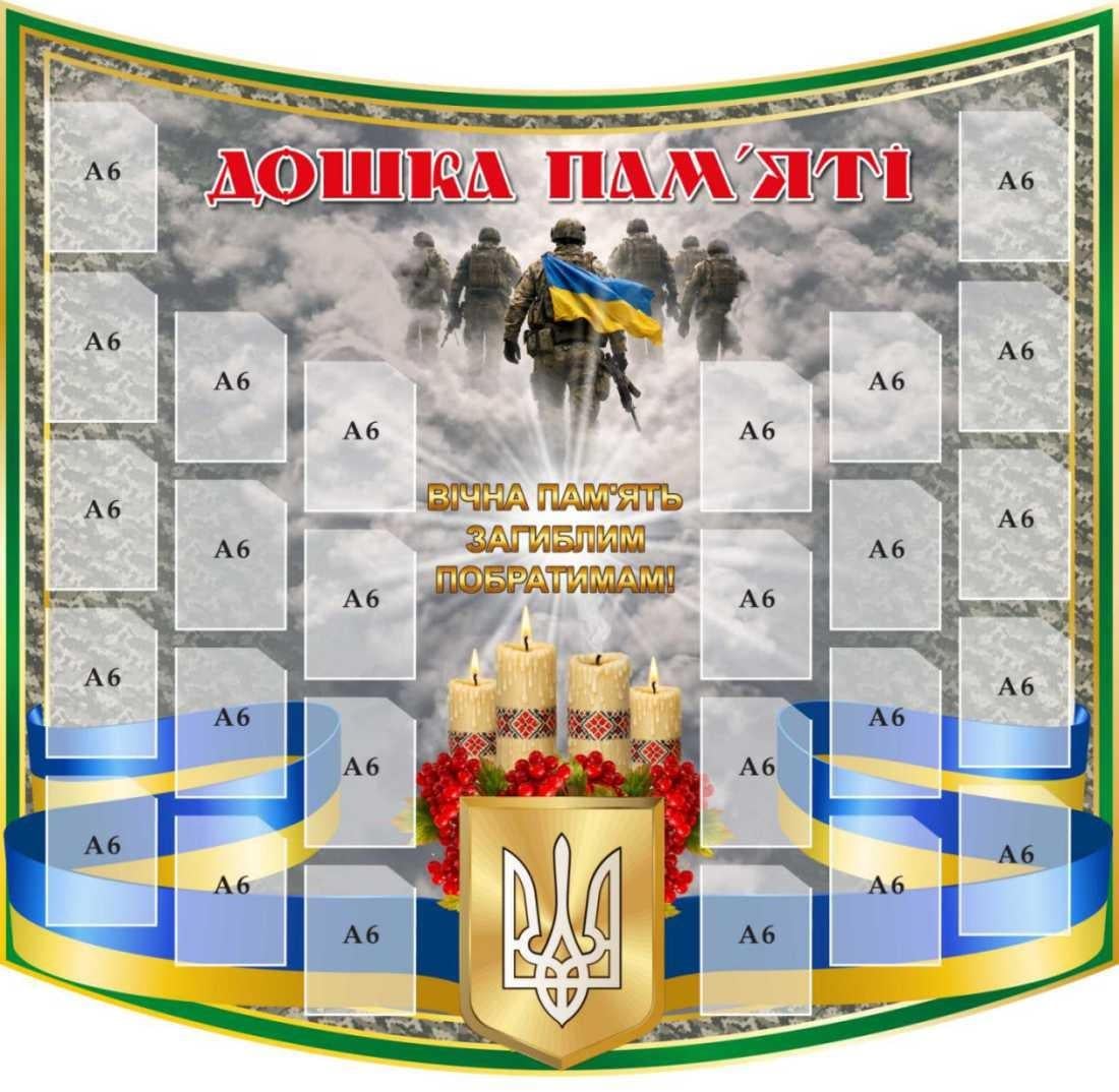 Стенд "Дошка пам’яті" на 28 карманов A6 для фотографий (887201)