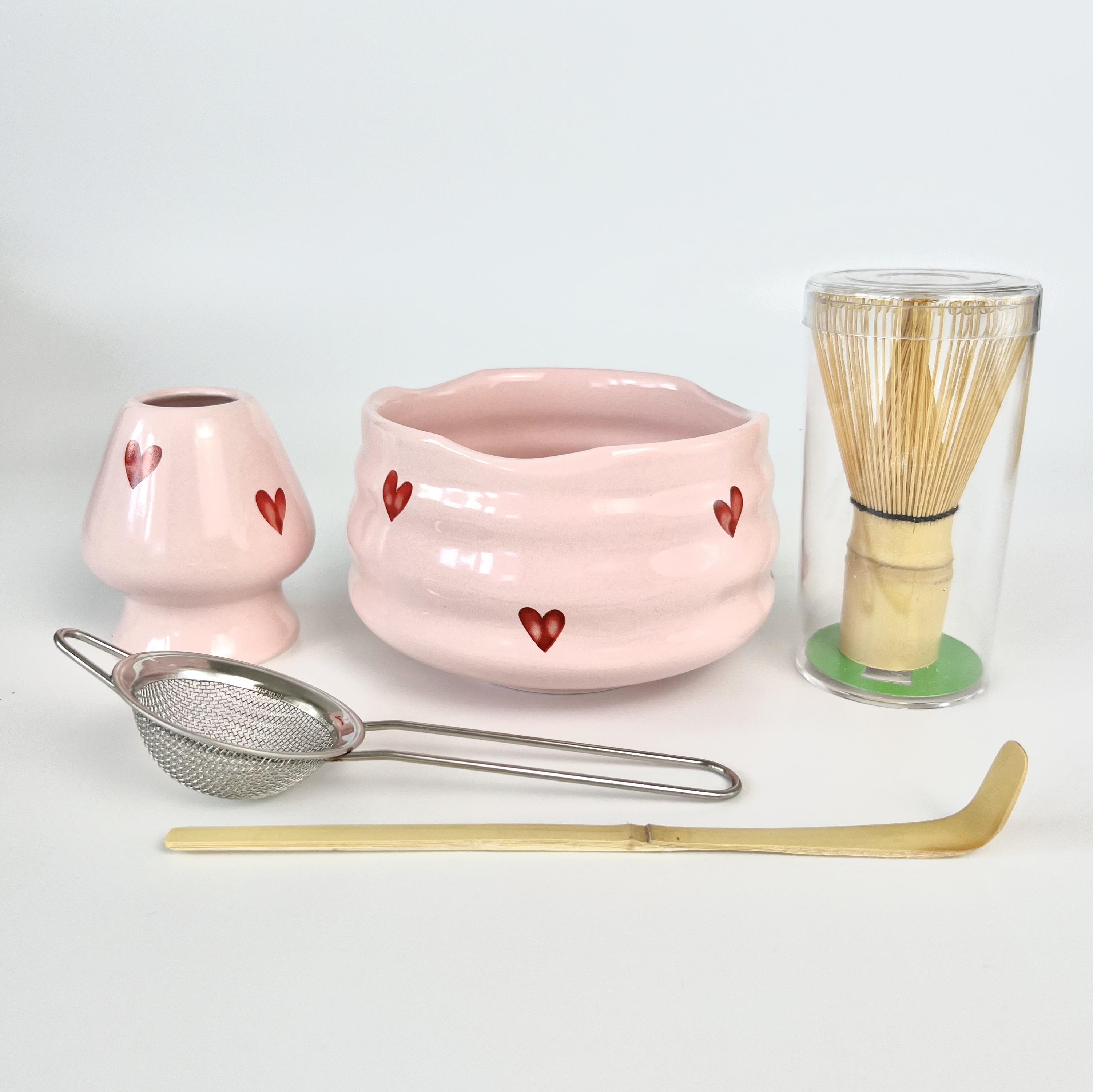 Набор посуды для приготовления чая-матча Pink Love 5 предметов (2591417279) - фото 1