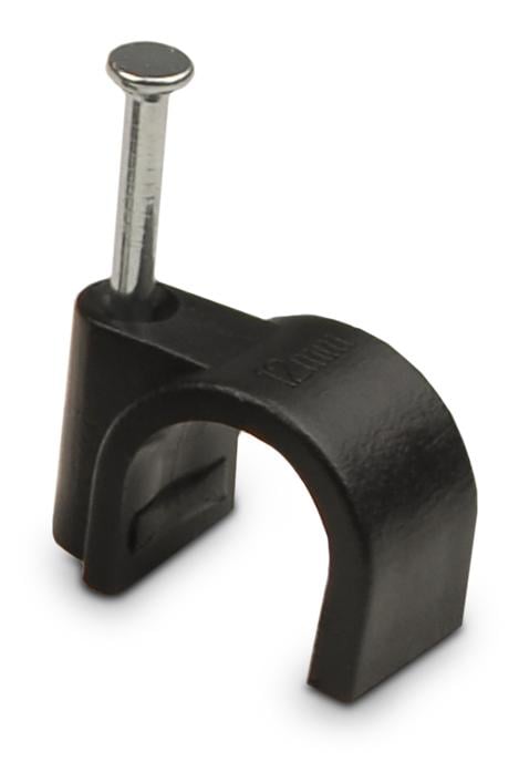 Скоба крепежная АСКО-УКРЕМ CHR-12 12 мм круглая с гвоздем нейлон 100 шт. Черный (A0150030041) Скоба крепежная АСКО-УКРЕМ CHR-12 12 мм круглая с гвоздем нейлон 100 шт. Черный (A0150030041)