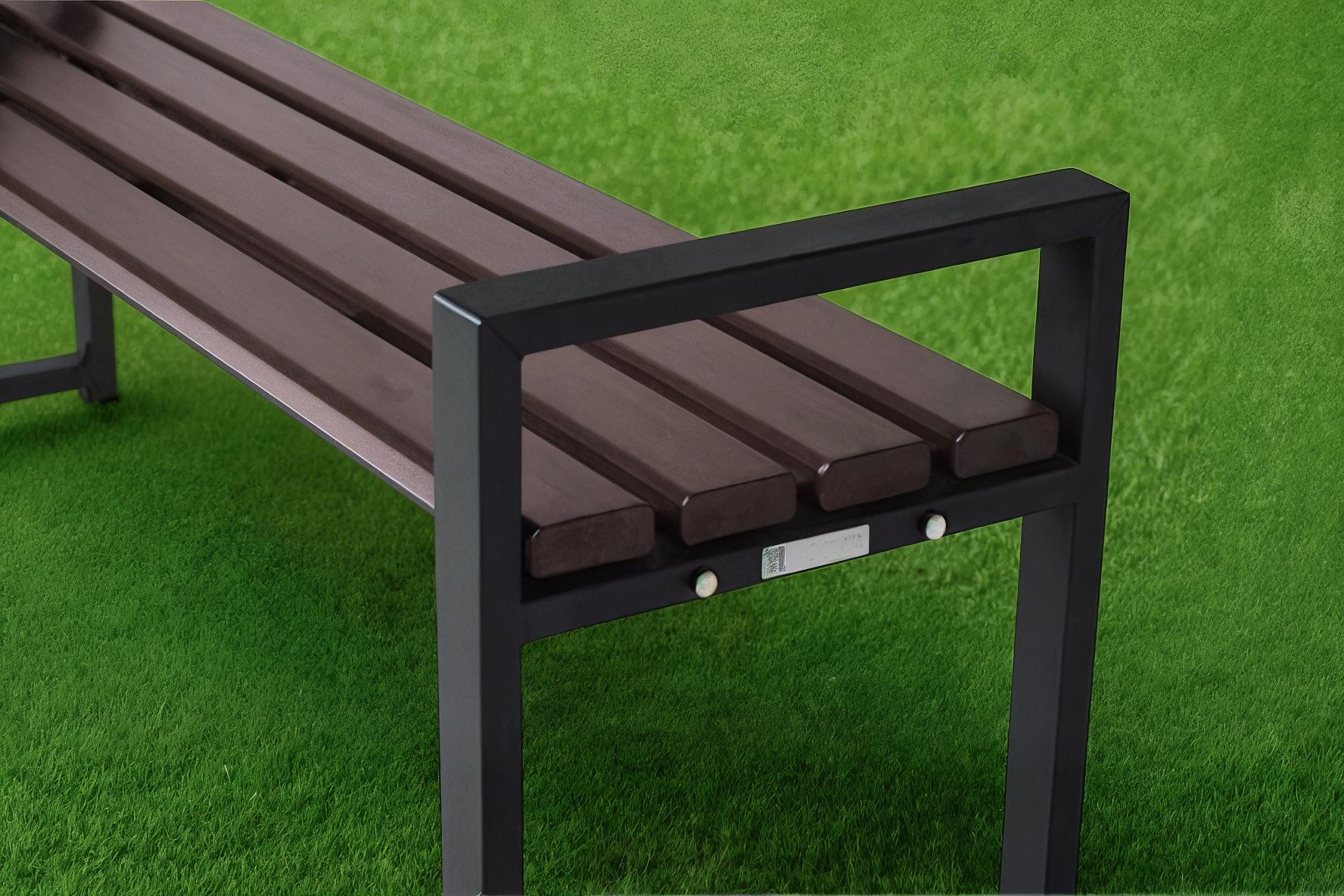 Лавка з ПВХ профілю ТОБІ ШО модерн без спинки 1514х598х415 мм Коричнево-чорний - фото 4 Лавка з ПВХ профілю ТОБІ ШО модерн без спинки 1514х598х415 мм Коричнево-чорний - фото 4