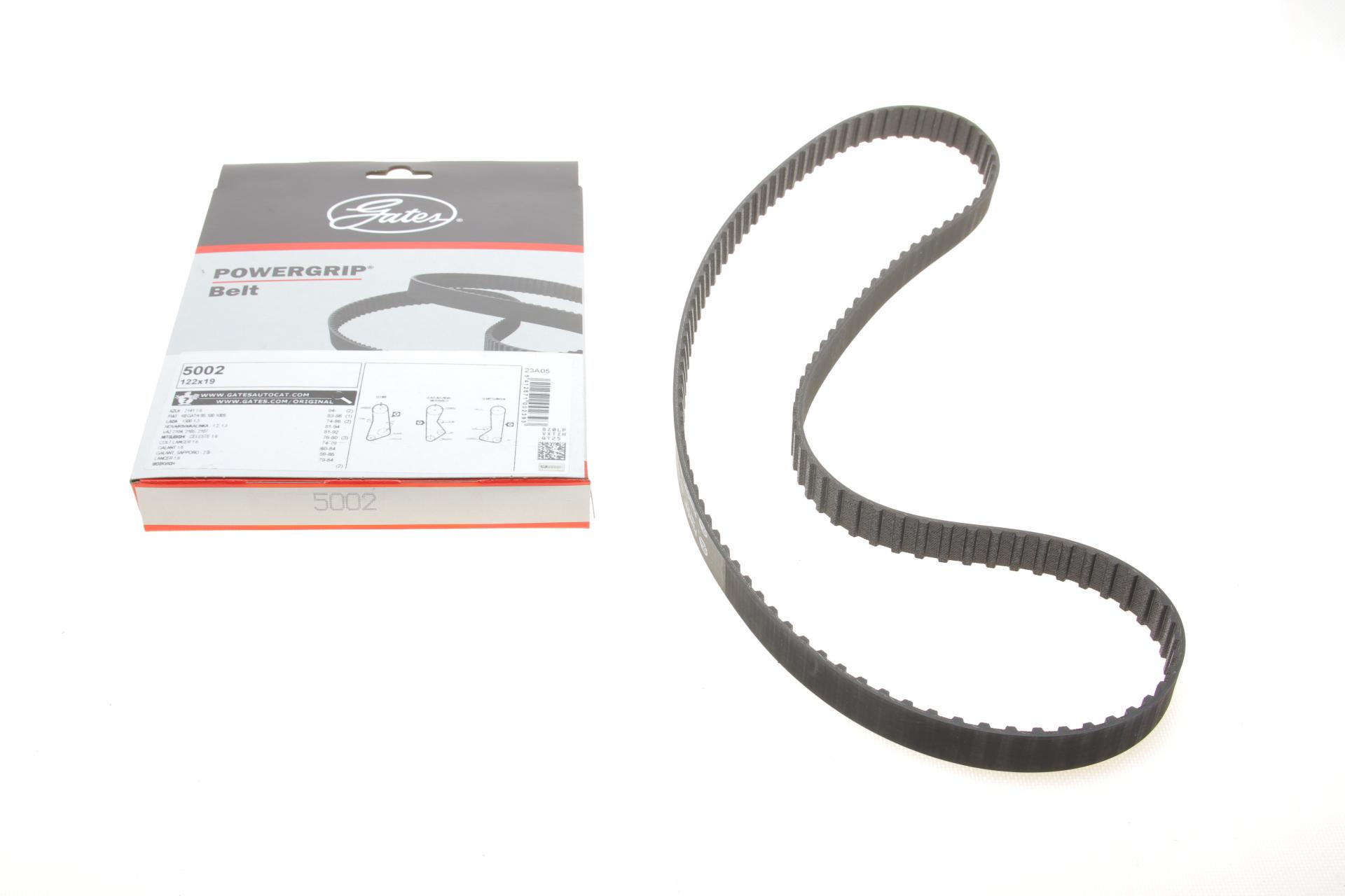 Ремінь ГРМ Lada Nova/Toscana 1.3-1.5/Mitsubishi Galant 1.6/2.0 74-12 19x122z 5002 GATES Ремінь ГРМ Lada Nova/Toscana 1.3-1.5/Mitsubishi Galant 1.6/2.0 74-12 19x122z 5002 GATES
