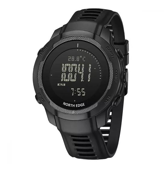 Наручные часы цифровые North Edge VERTICO EL-подсветка/Quartz/карбоновый корпус Black (54320)