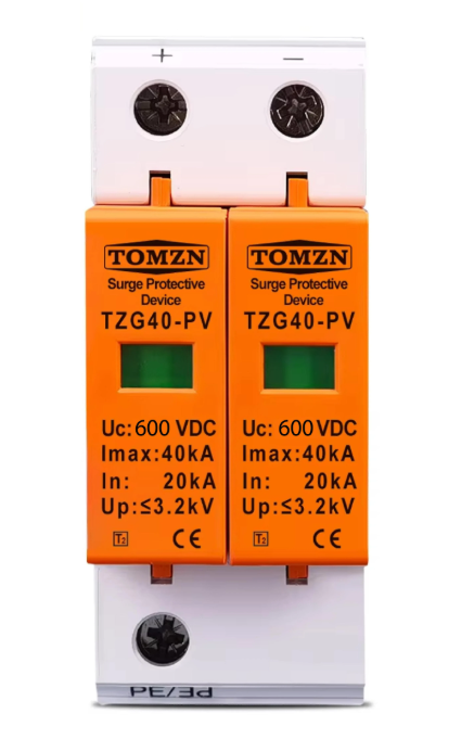 Устройство защиты от импульсных перенапряжений TOMZN DC 2Р 600V для солнечных панелей (1113)