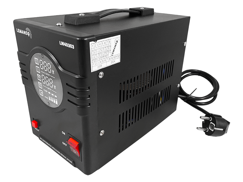 Стабилизатор напряжения Lemanso LM40302 1500 VA 1200 Вт 160-260 В Черный (7937)