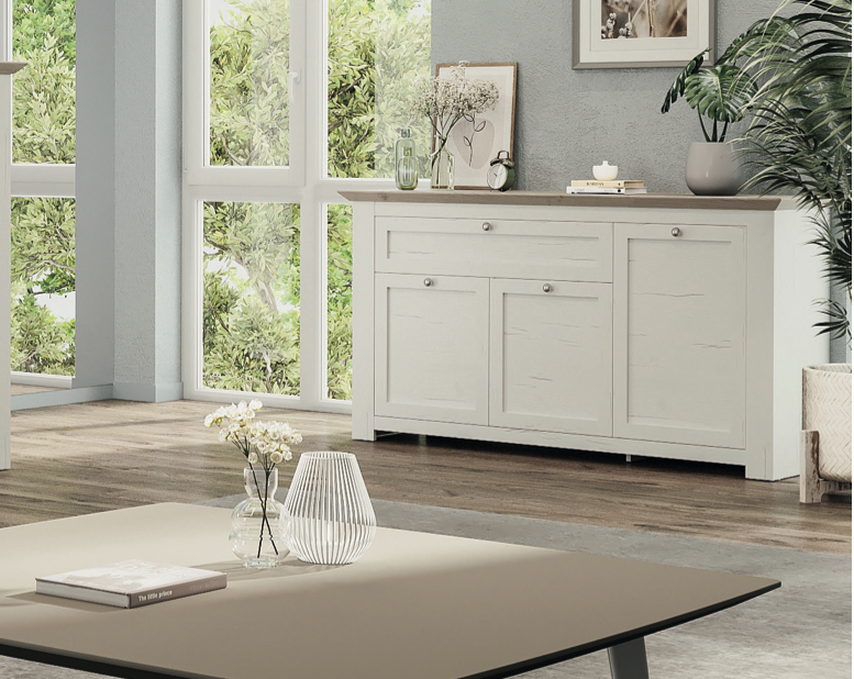 Комод у вітальню Sokme Версаль 1639х470х905 мм Сосна арктична/Мадагаскар (28537149) - фото 1 Комод у вітальню Sokme Версаль 1639х470х905 мм Сосна арктична/Мадагаскар (28537149) - фото 1