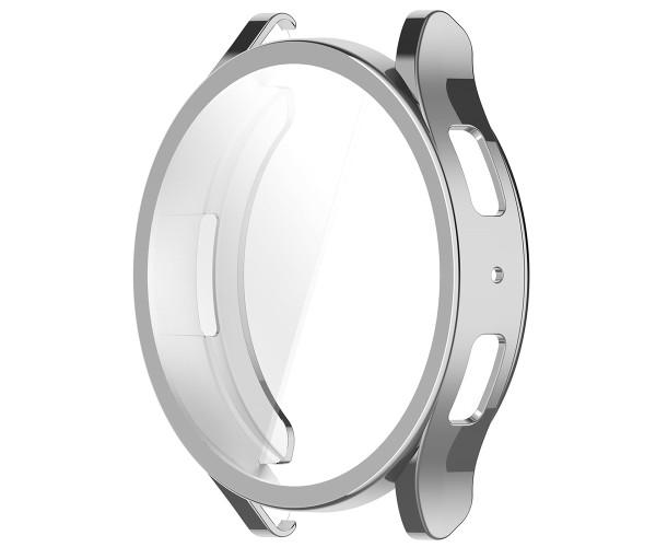 Чехол с защитным стеклом Protective Cover with Glass для Samsung Galaxy Watch FE 40 мм Серебристый