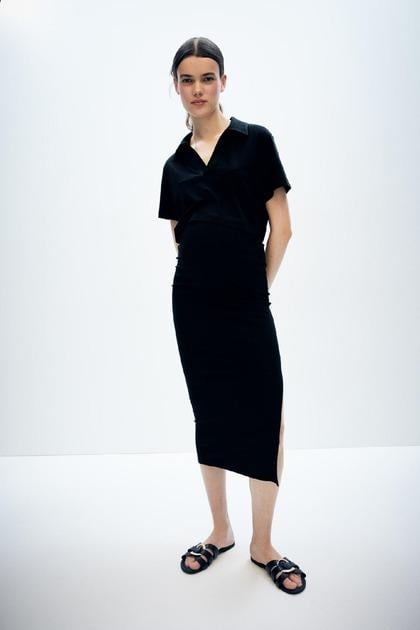 Юбка H&M 1181510П рубчик M Черный