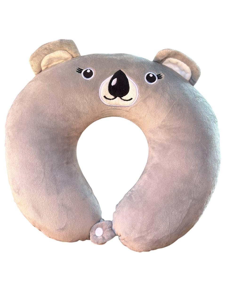 Подушка-валик дорожная в машину Коала 31х29х10 см Серый (29403524)