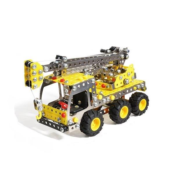 Конструктор Строительный кран Iron Commander металлический гаечный ключ 520 деталей Yellow (150034)