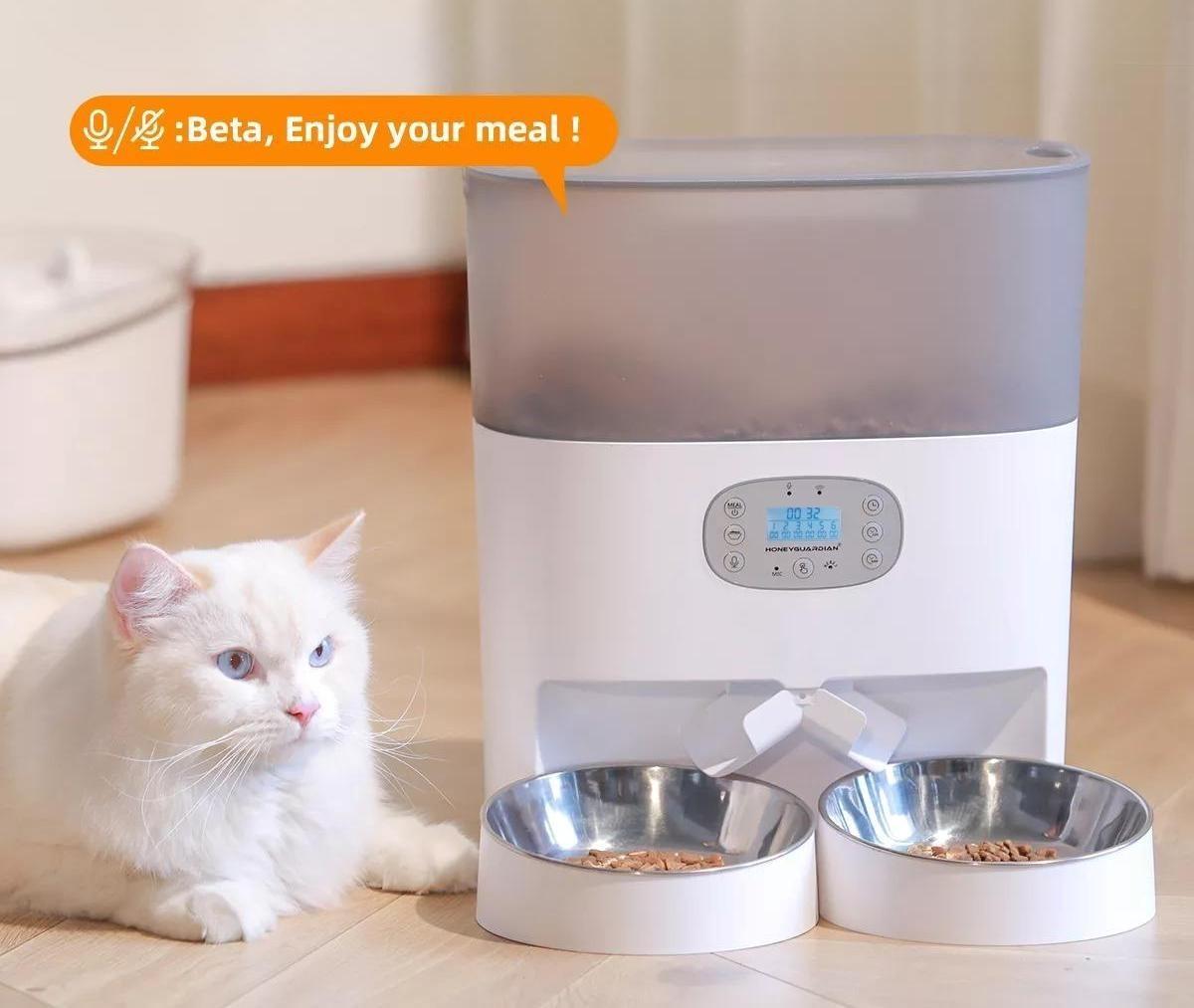 Годівниця автоматична для котів та собак HONEYGUARIDAN S56D 5,6 л Wi-Fi 2 миски (1736839585) - фото 4 Годівниця автоматична для котів та собак HONEYGUARIDAN S56D 5,6 л Wi-Fi 2 миски (1736839585) - фото 4