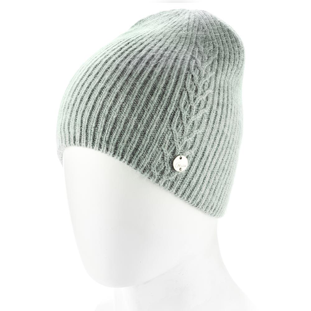 Шапка женская зимняя из ангоры Atrics WH903 с узором без отворота утепленная флисом Мятный - фото 1 Шапка женская зимняя из ангоры Atrics WH903 с узором без отворота утепленная флисом Мятный - фото 1