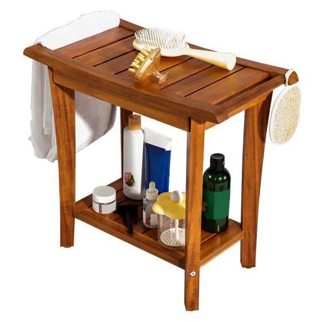 Табурет для ванной из дерева Скантер Охра (ТВН-005904)