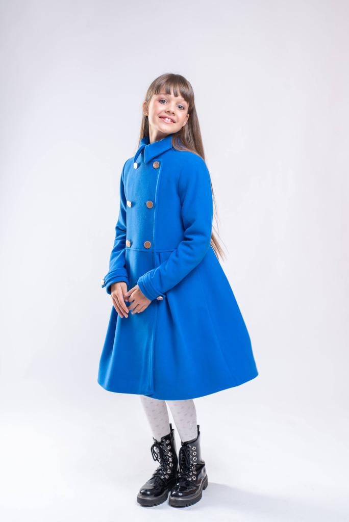 Пальто дитяче демісезонне для дівчинки 134-140 см Електрик (Pv/134-140) - фото 2 Пальто дитяче демісезонне для дівчинки 134-140 см Електрик (Pv/134-140) - фото 2