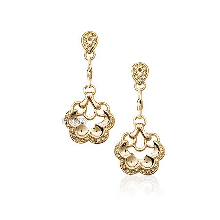 Сережки з кристалами Сваровські Italina 85414 Білий