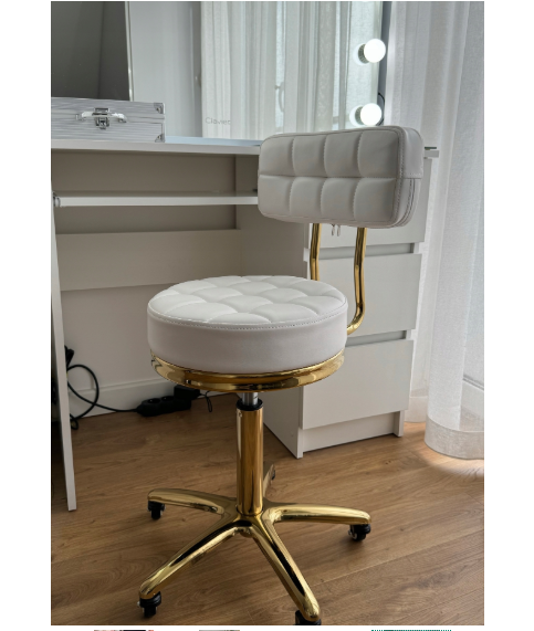 Табурет косметический Gold AM-961 Белый - фото 6 Табурет косметический Gold AM-961 Белый - фото 6