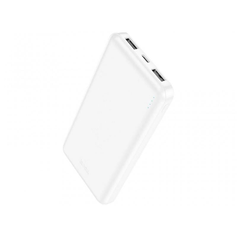 Аккумулятор наружный Hoco J100 10000 mAh 2хUSB-A 2.1A зарядка повербанк Белый (32407939)