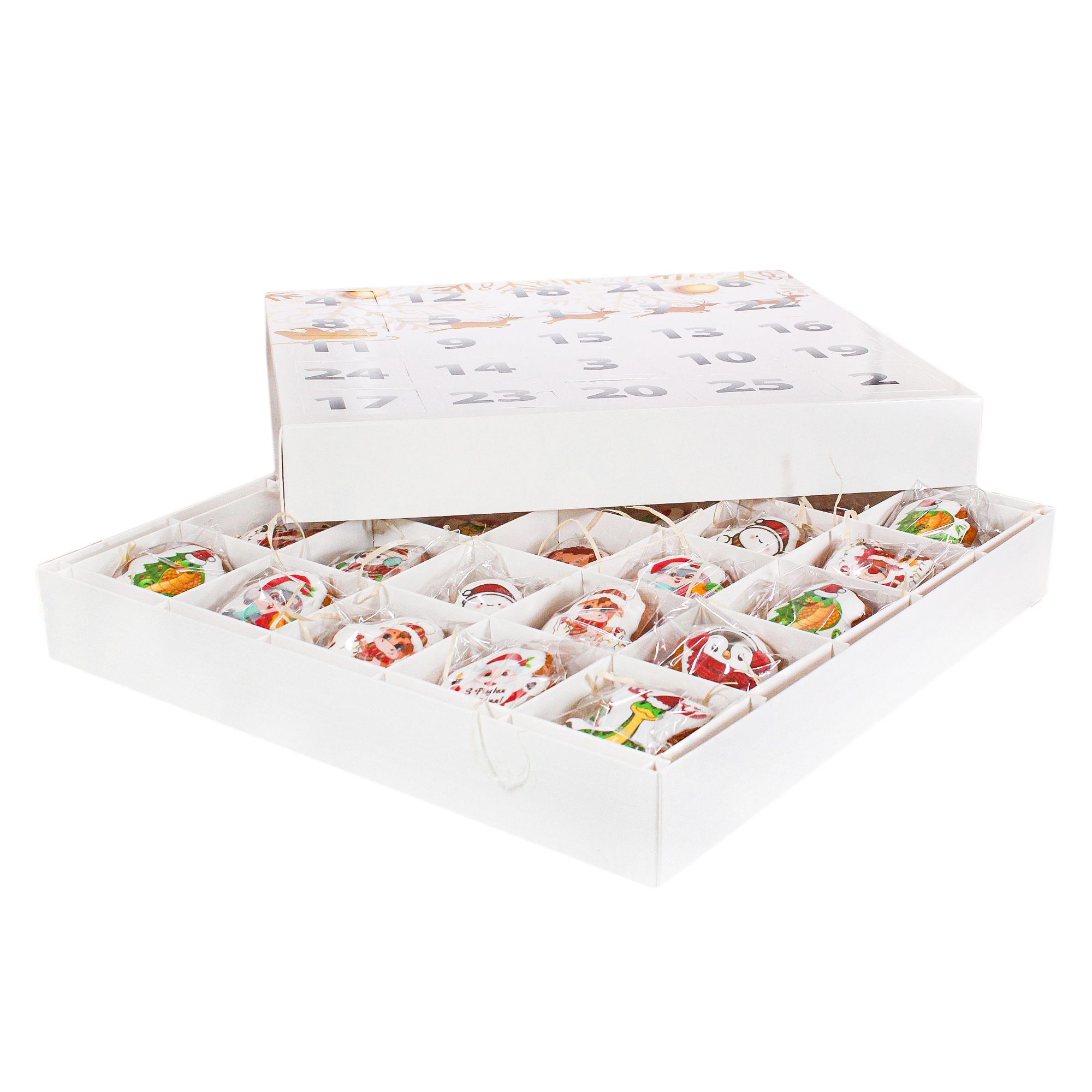 Рождественский набор пряников Крафт печенье "Адвент календарь #1" (25шт/уп)